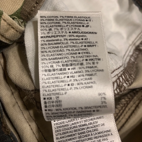 NWOT Gap 1969 Camo Zipper True Skinny Jeans - Picture 10 of 10